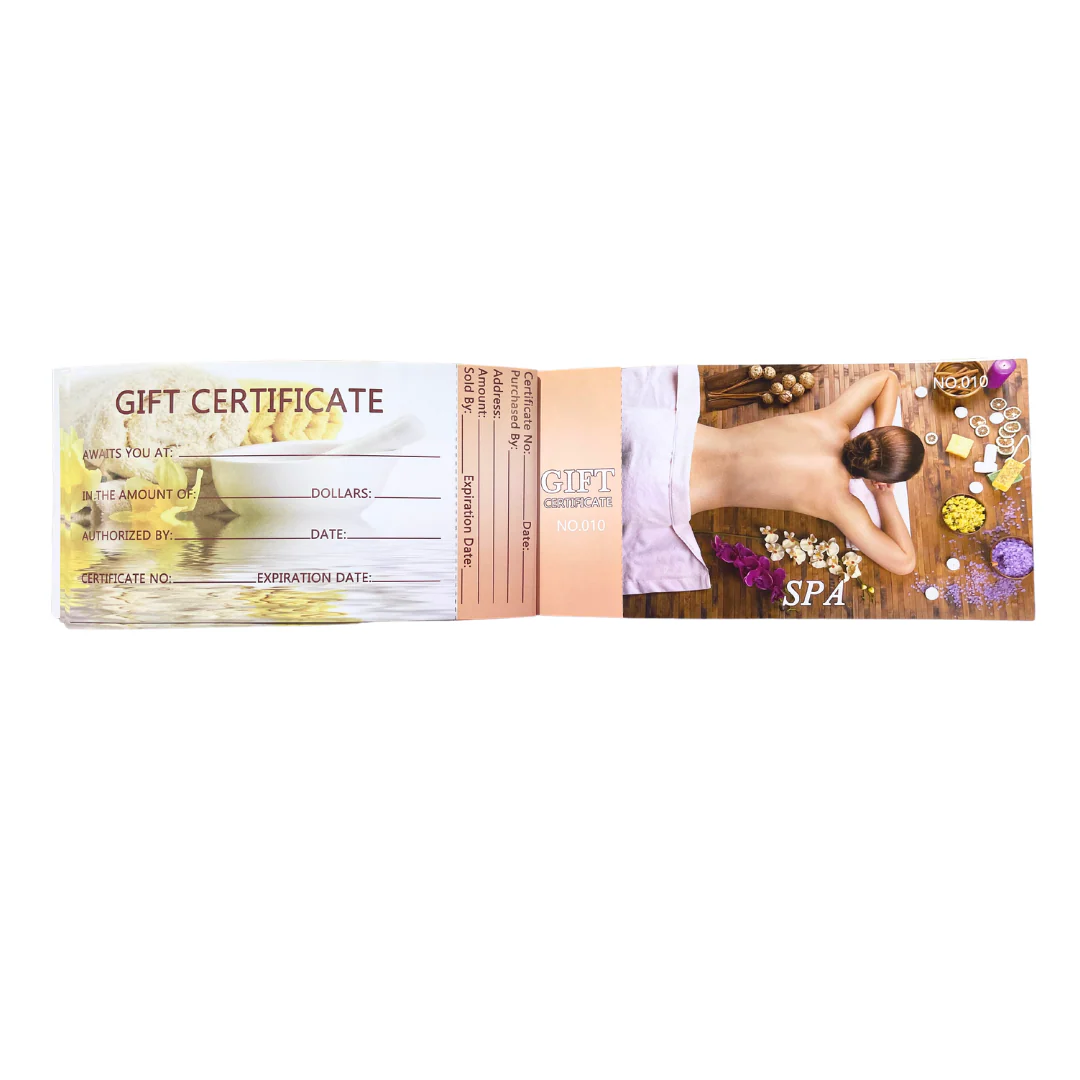 Gift Certificate for Spa (Pack of 50pcs) - Image 2