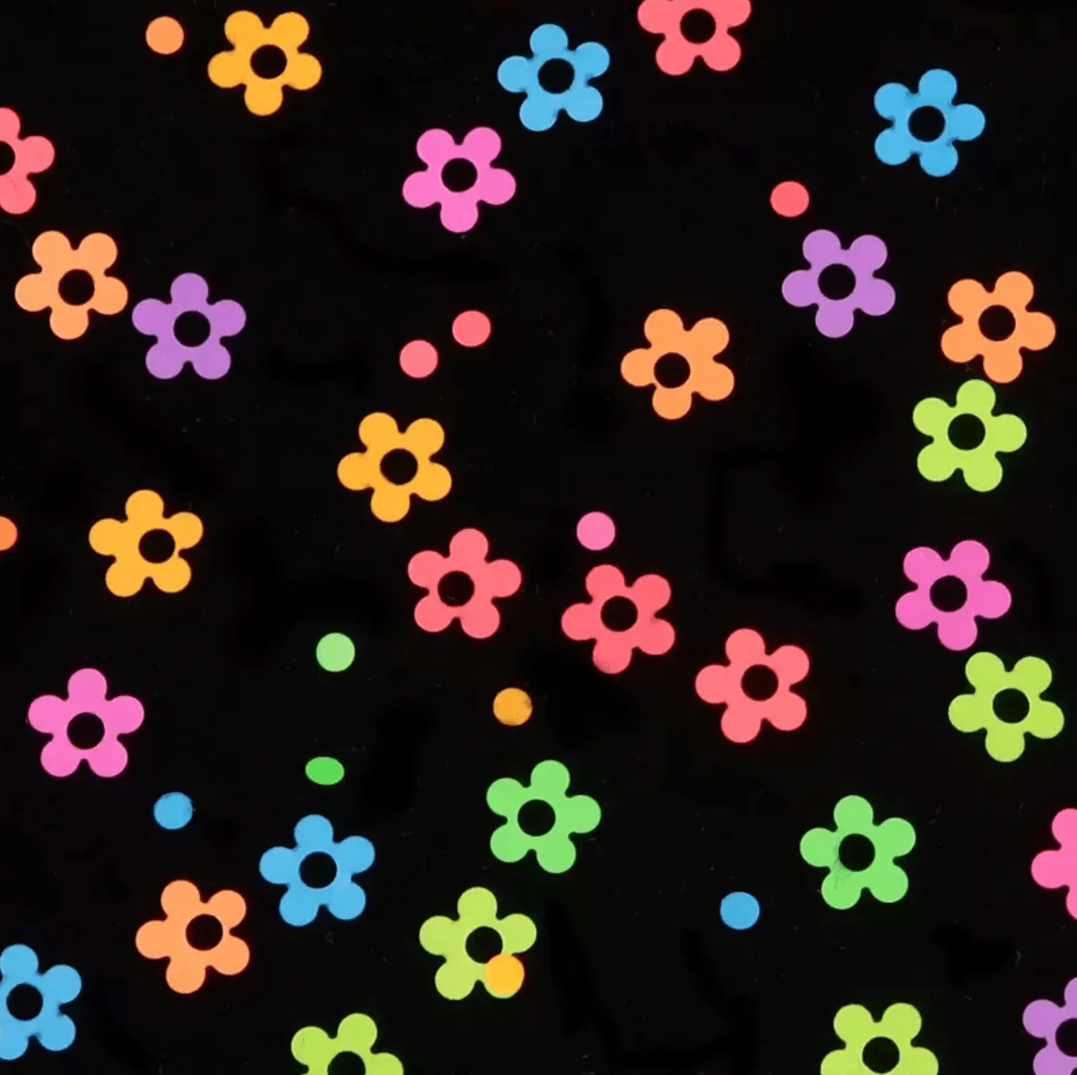JNBS Glitter Neon Glow in the dark Flower (Set of 12 Grids) - Image 2