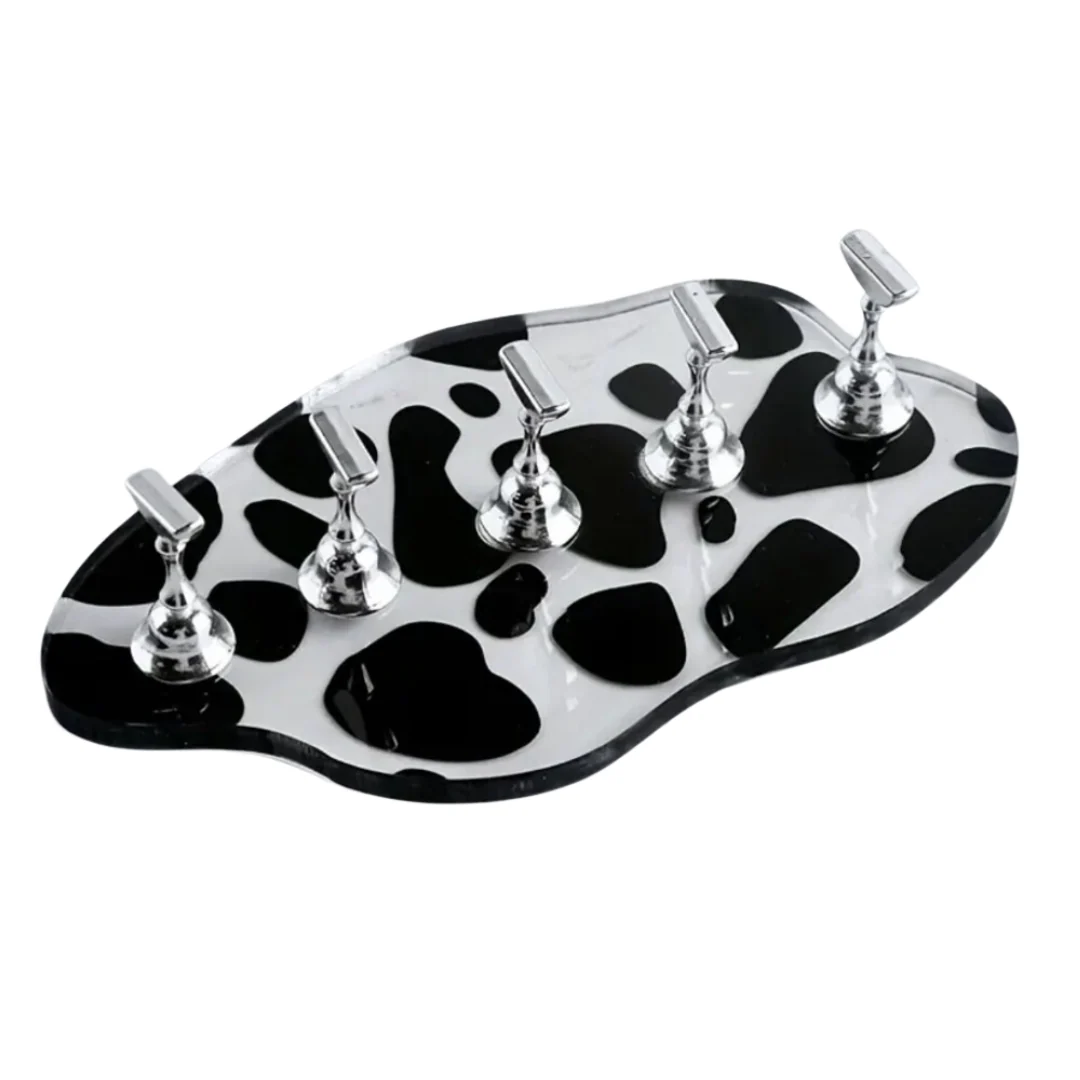 JNBS Magnetic Press On Tip Holder Display Stand Silver