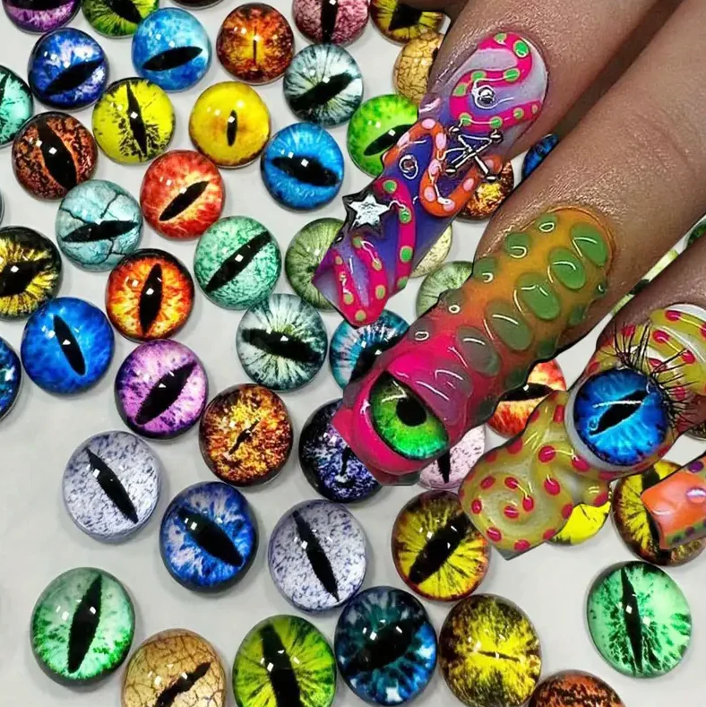 JNBS Nail Charm Exaggerated Horror Pupil Eyes (Mix 20pcs) - Image 2