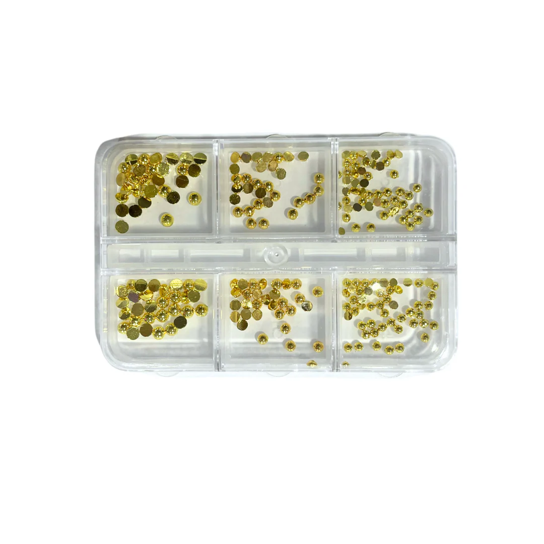 JNBS Nail Charm Metal Stonned Pearl - Image 2
