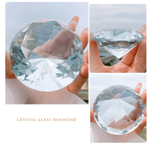 JNBS Nail Display Transparent Glass Crystal Diamond Decorations - Image 3
