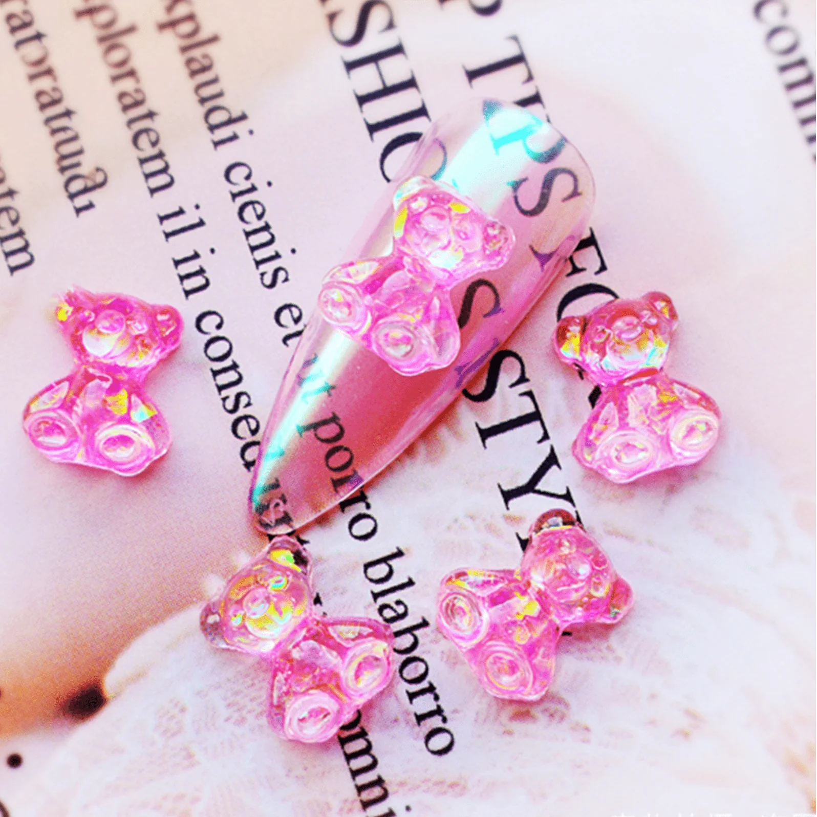 JNBS 3D Kawaii Charm Art Glitter Gummy Bear (Jar of 3 pcs) 1 - Image 6