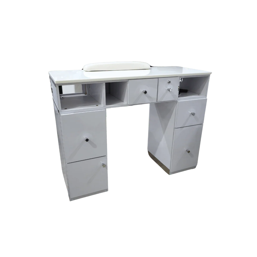 Manicure Nail Table Single TJ-40G - White (Please Call JNBS to Order) - Image 2