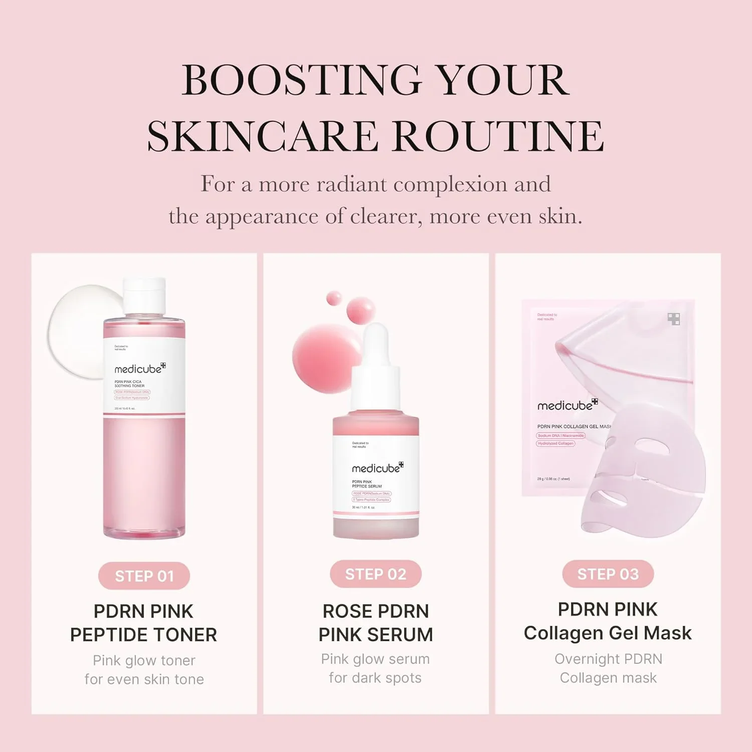 MEDICUBE PDRN Pink Cica Soothing Toner 250ML - Image 7