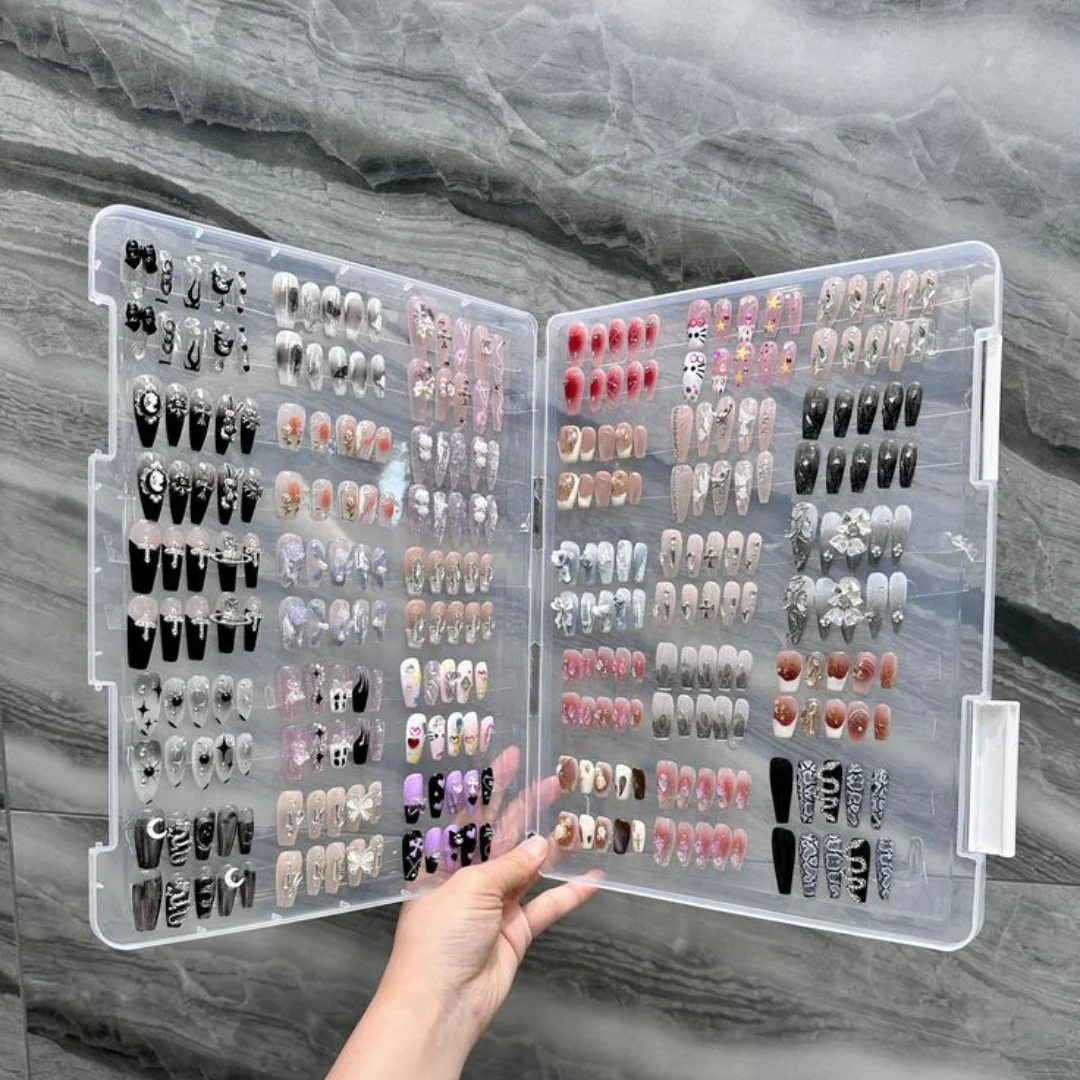 Nail Art Display Tools Storage Box (with Transparent Tape) - Image 2