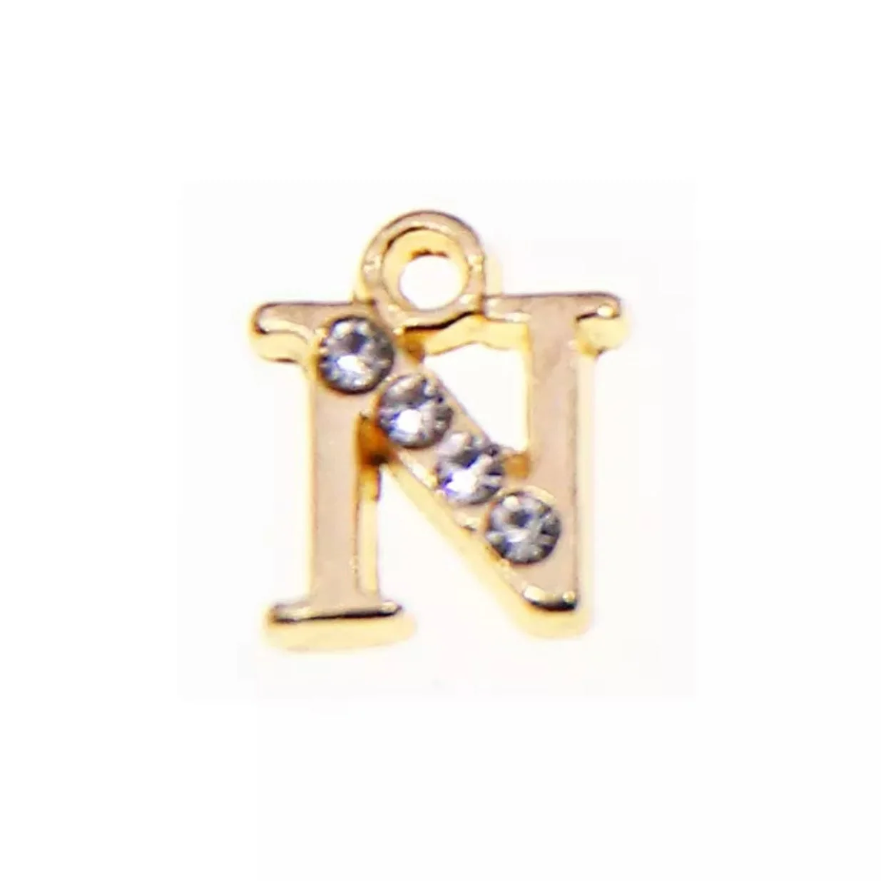 JNBS Nail Piercing Charm 08 Gold Alphabet/ Letter (2pcs) - Image 17