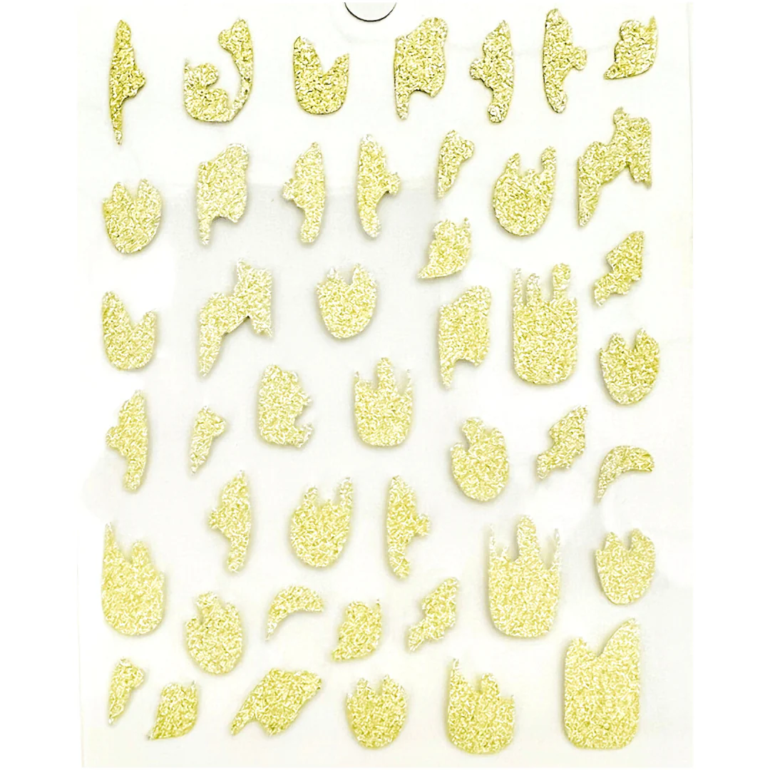 JNBS Nail Sticker 3D Shiny Gold Glitter Decoration - Image 2