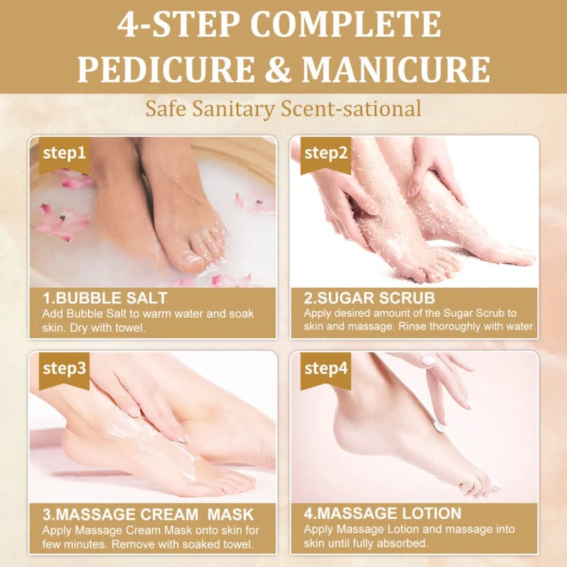 NBC BeautiLab BUBBLE SPA Deluxe Pedicure Kit (4Step) FINE PEARL - Image 3