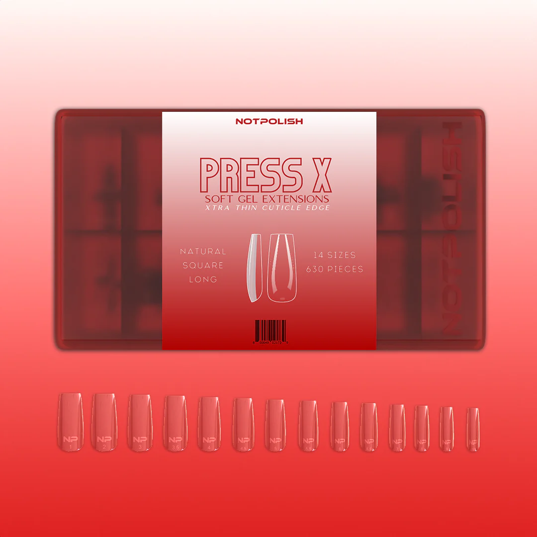 NOTPOLISH Press X Box of 630pcs Natural Square Medium / Long Tips - Image 2