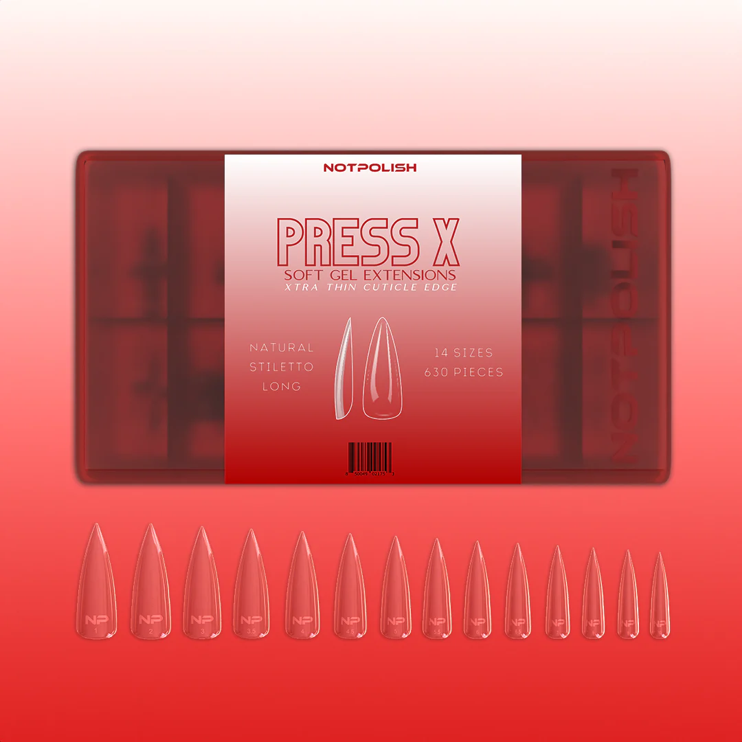 NOTPOLISH Press X Box of 630pcs Natural Stiletto Medium / Long Tips - Image 2