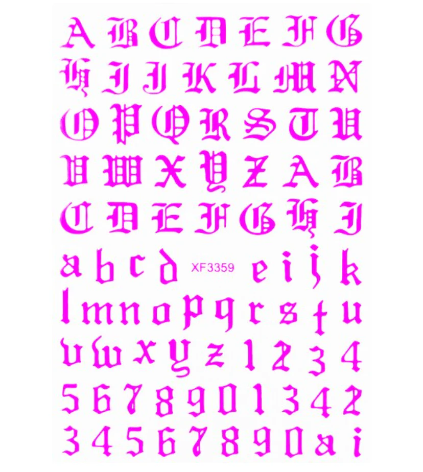 JNBS Nail Sticker Letters - Image 2