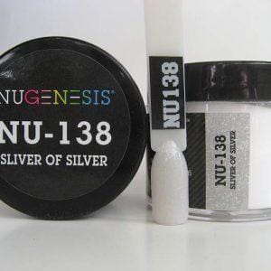 NUGENESIS Nail Dipping Color Powder 43g NU 138 Sliver of Silver