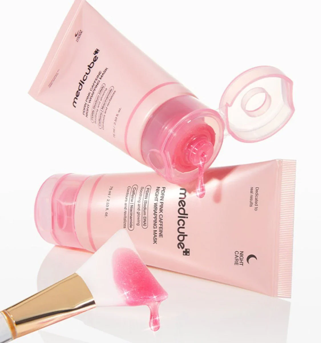 MEDICUBE PDRN Pink Caffeine Night Wrapping Mask 75mL - Image 3
