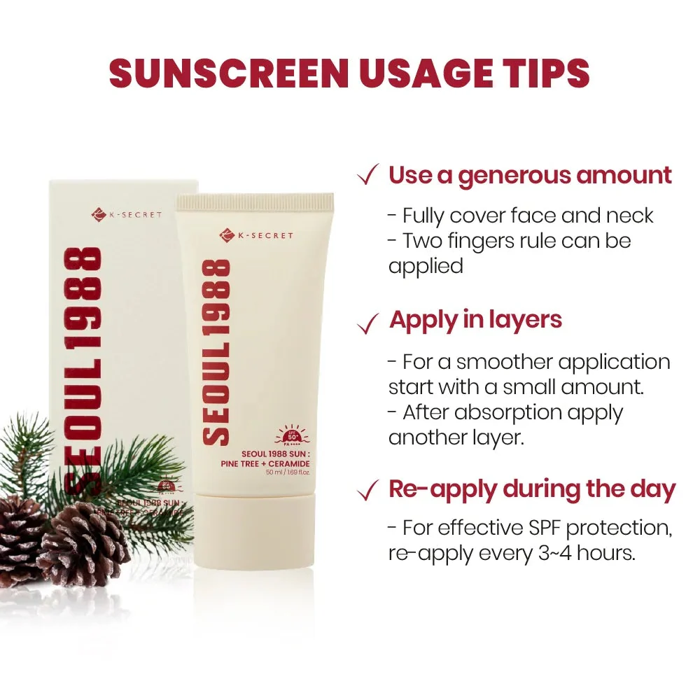 K-SECRET SEOUL 1988 Sun : Pine Tree + Ceramide 50ml - Image 5