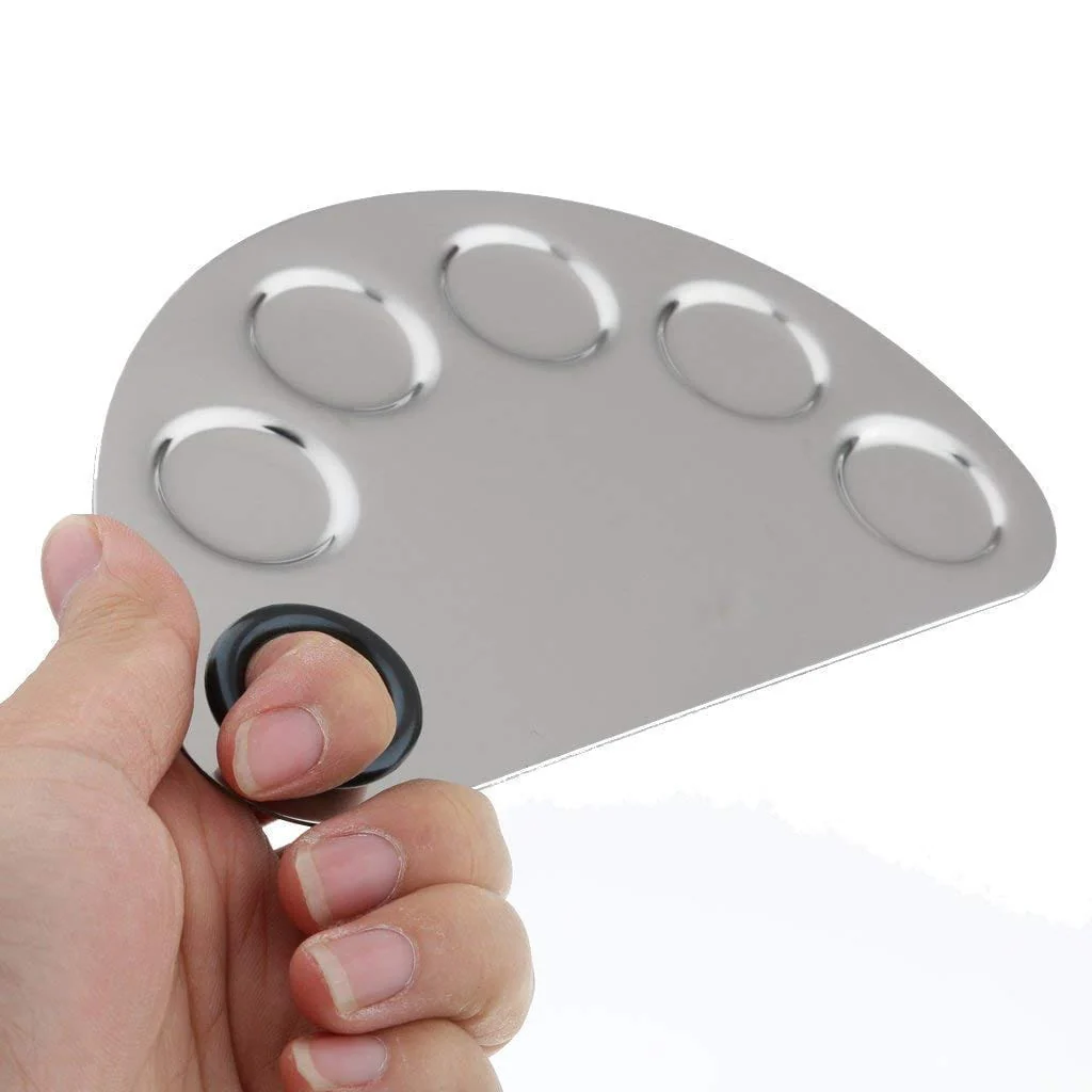 Kolinsky Stainless Steel Mixing Palette with Metal Spatula - Image 3