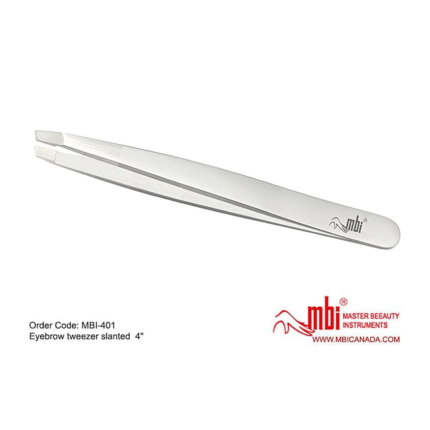 MBI 401 Eyebrow Tweezer Slanted 4''