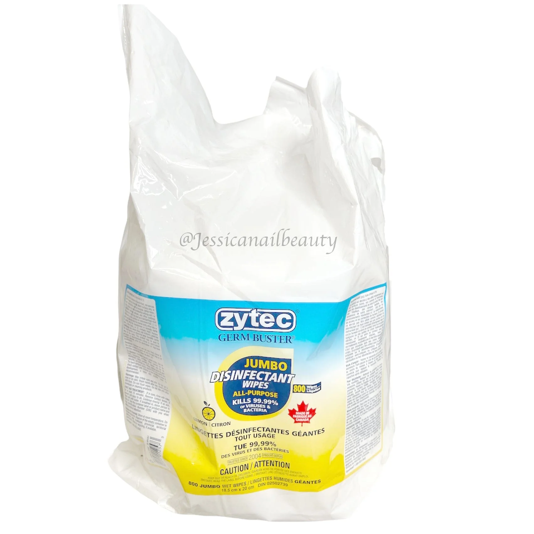 Zytec Germ Buster Jumbo Disinfectant 800 Wipes - Image 4